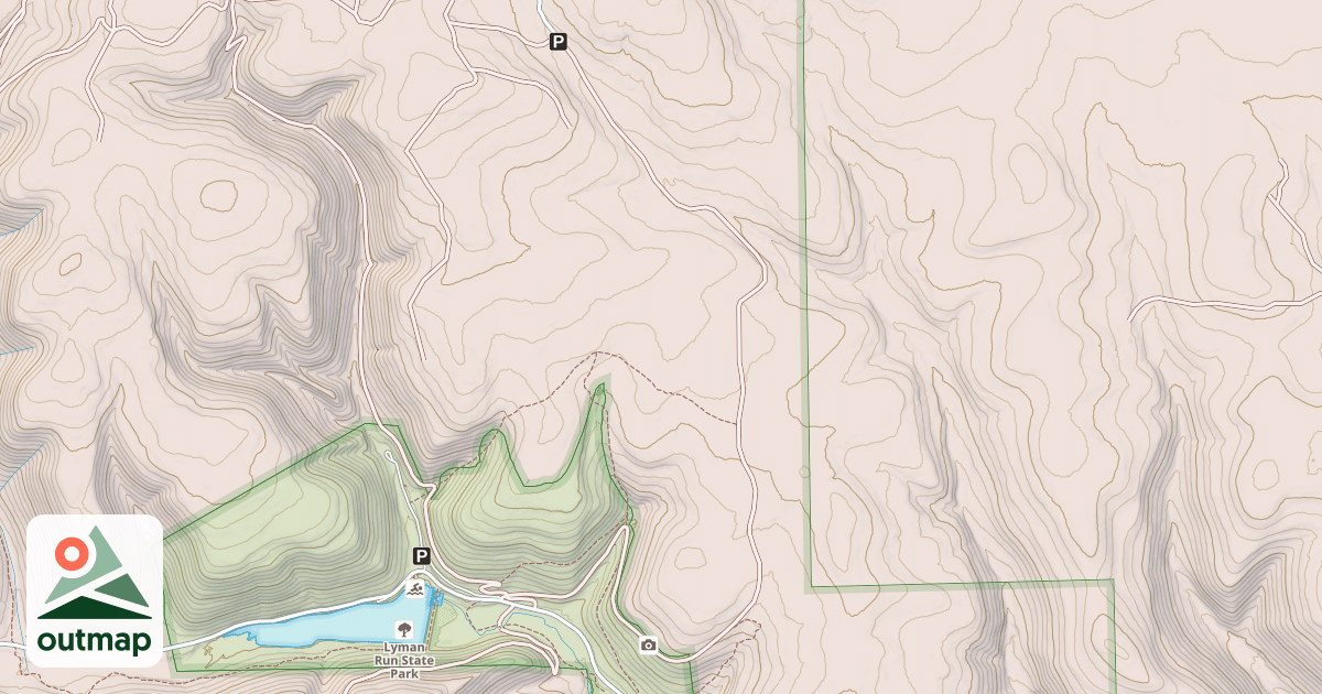 Map of Susquehannock State Forest Snowmobile Trails