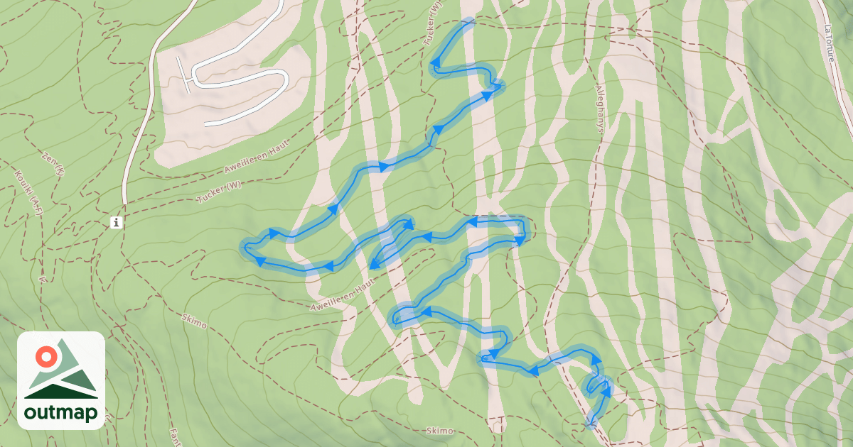 Map of Aweille en Bas
