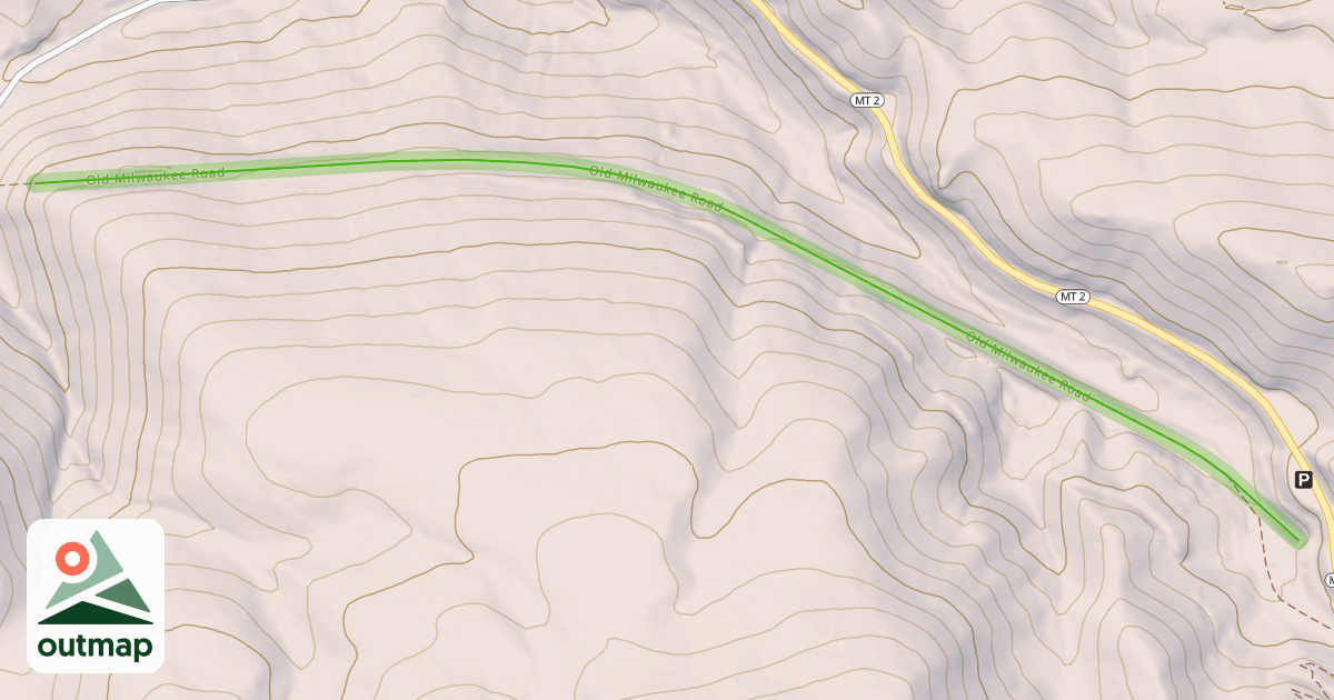 Map of Old Milwaukee Road