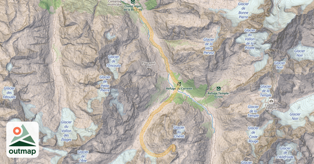 Map of Col du Chéret — La Bérarde