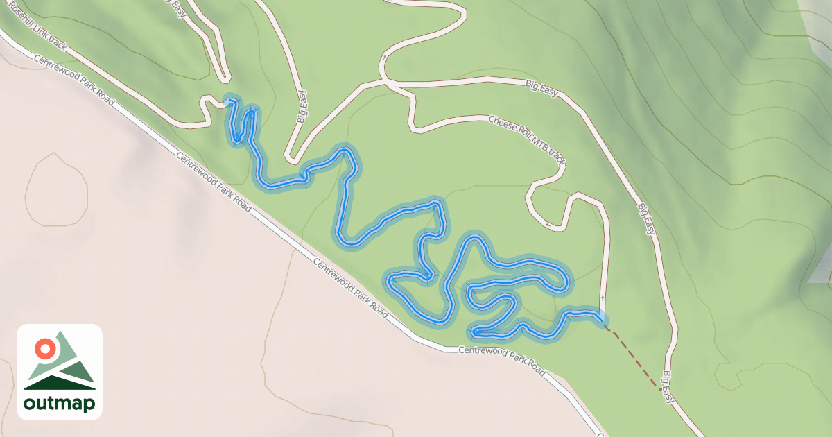 Map of Wriggly Beast MTB track
