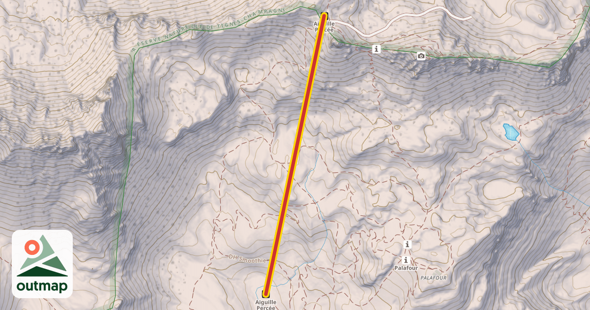 Map of Aiguille Percée