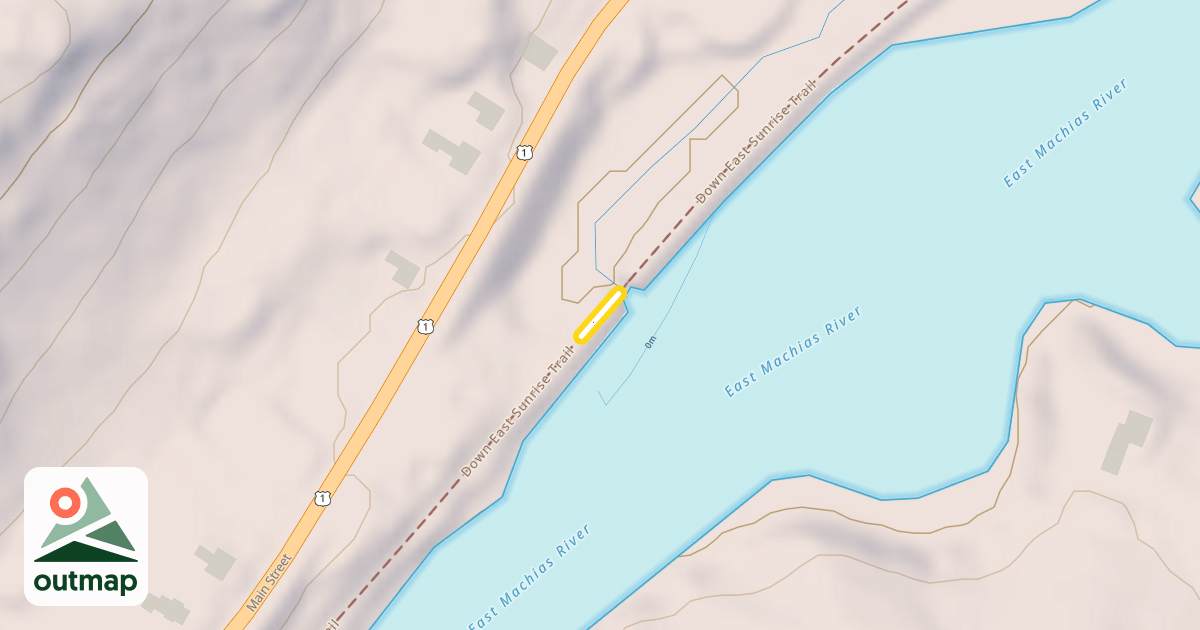 Map of Down East Sunrise Trail