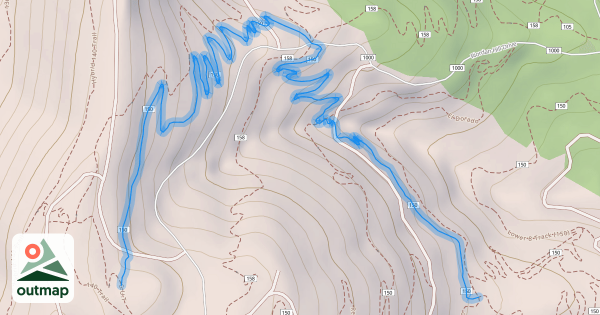 Map of Upper 8 Track (150)