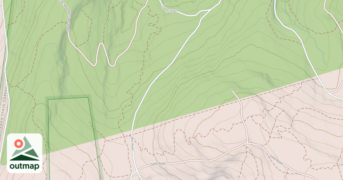 Map of Michaux State Forest – Snowmobile Trail System (Southern)