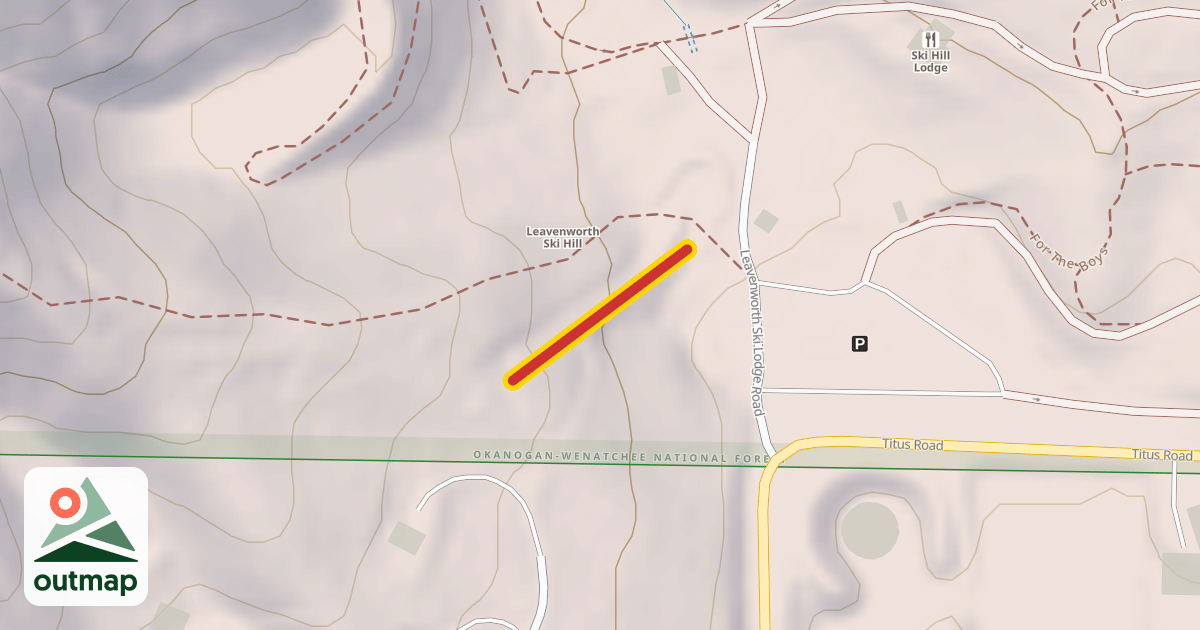 Map of Tubing Rope Tow