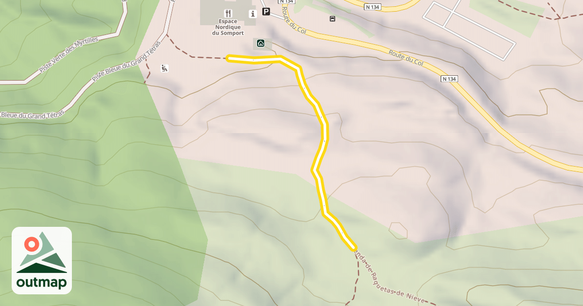 Map of Senda de Raquetas de Nieve