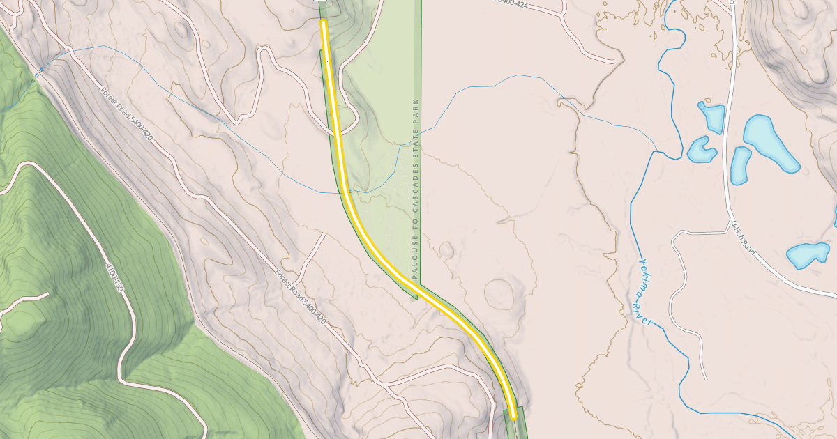 Map preview of Palouse to Cascades State Park Trail