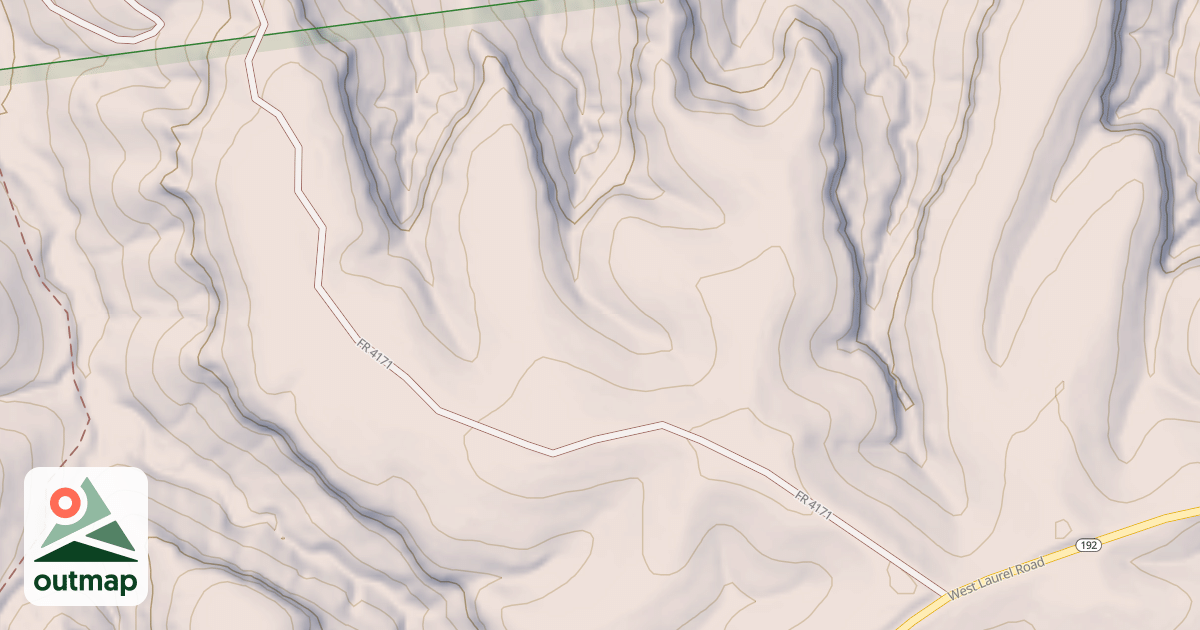 Map of SUGAR TREE RIDGE