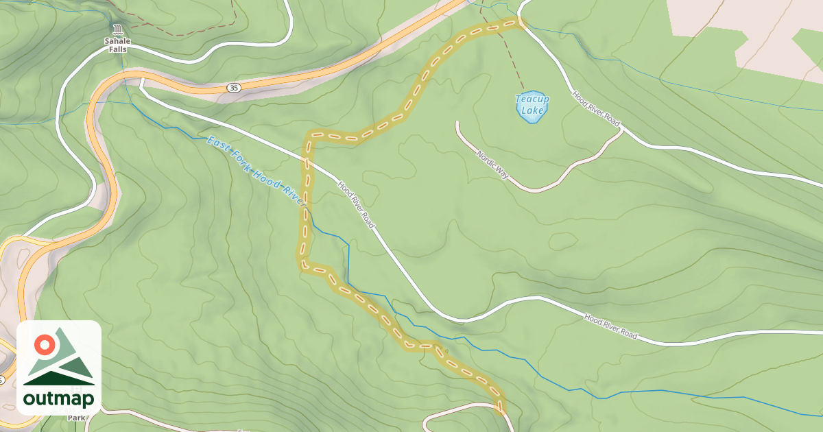 Map of Teacup Lake Trail