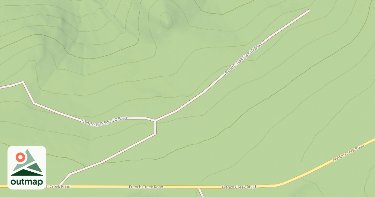 Map of FRENCH CREEK SPUR 1D