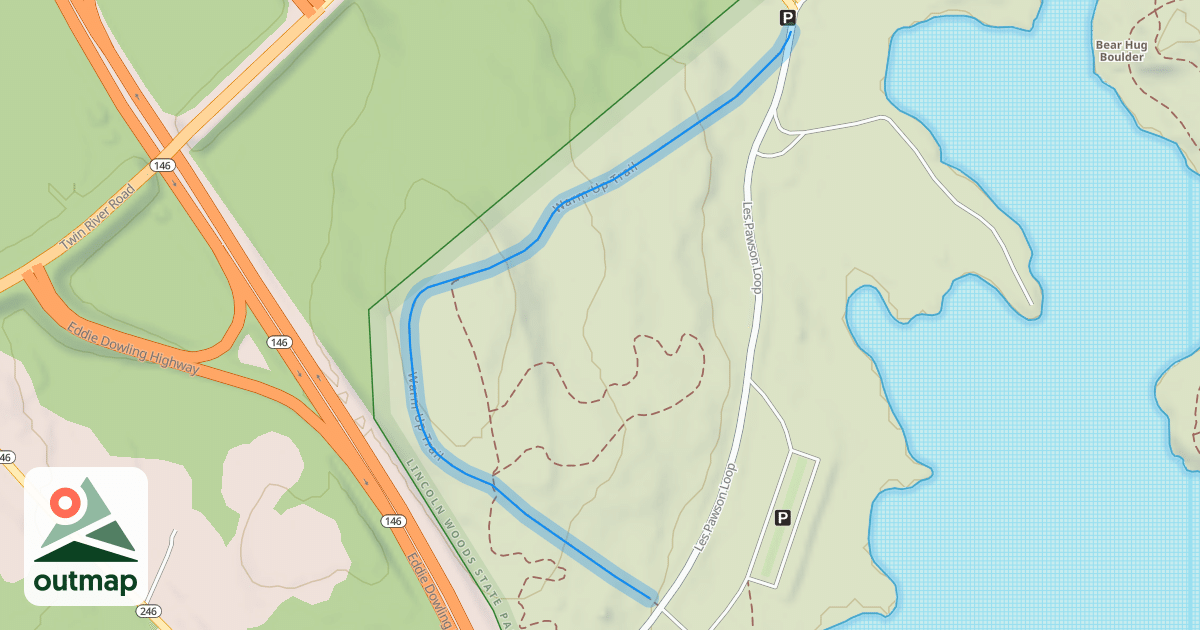 Map of Warm Up Trail