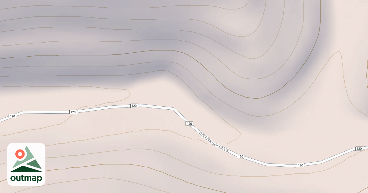 Map of DRY FORK DISPERSED S