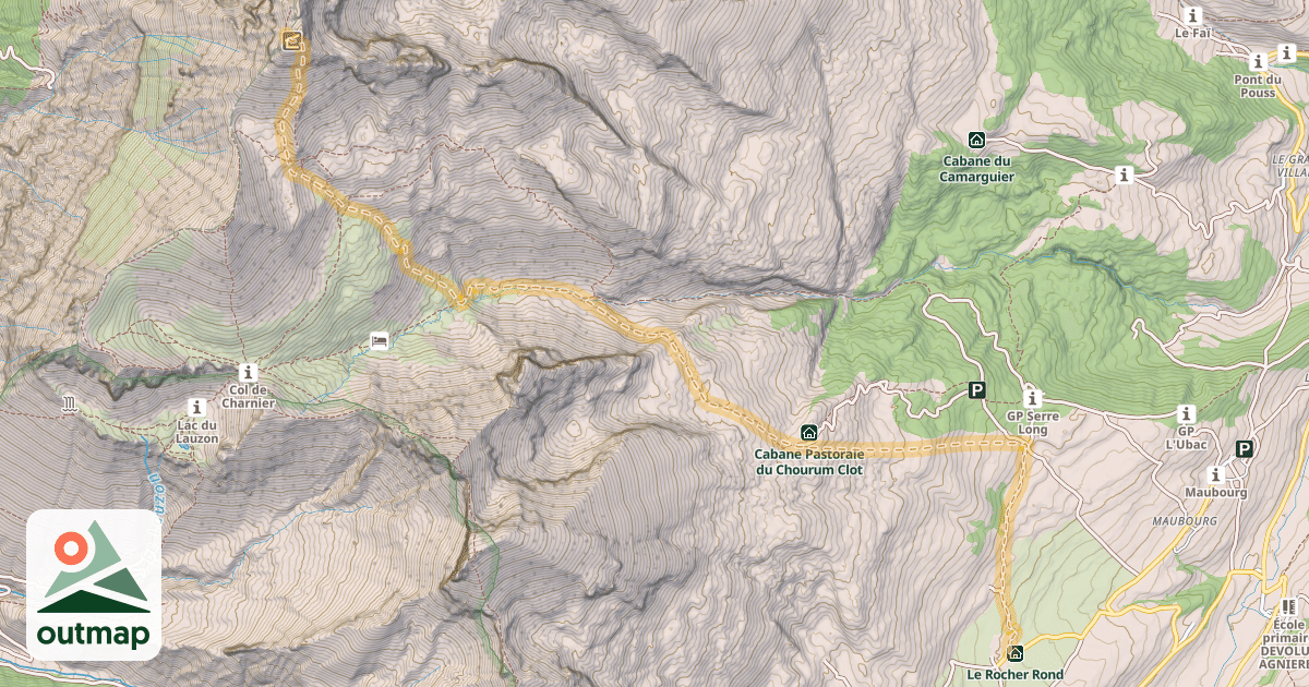 Map of Grand Ferrand — Lachaup