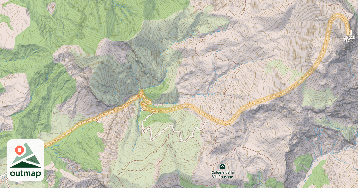 Map of Pic des Têtes — Roussimal