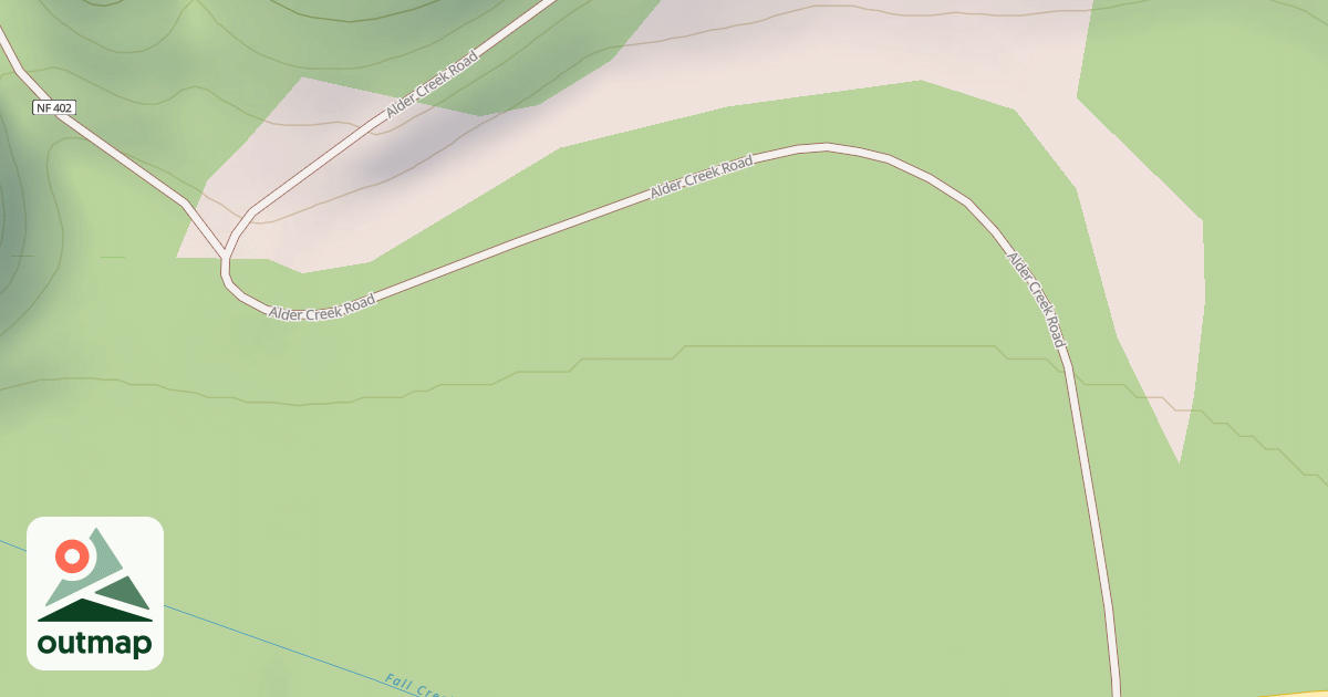Map of ALDER CR.