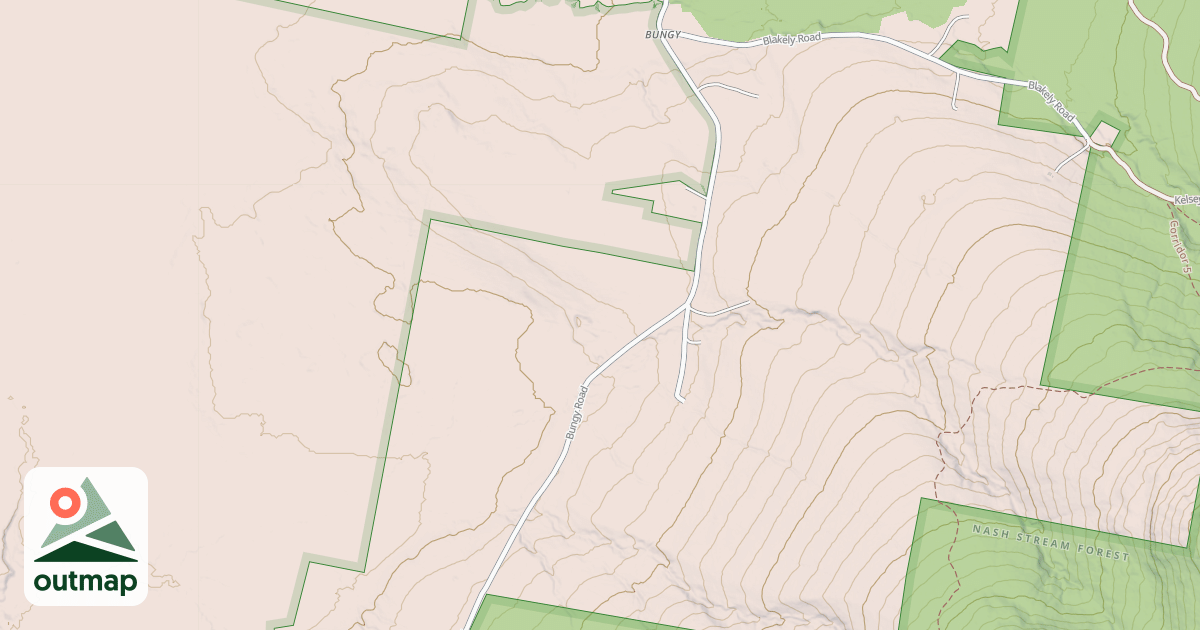 Map of Bungy Rd