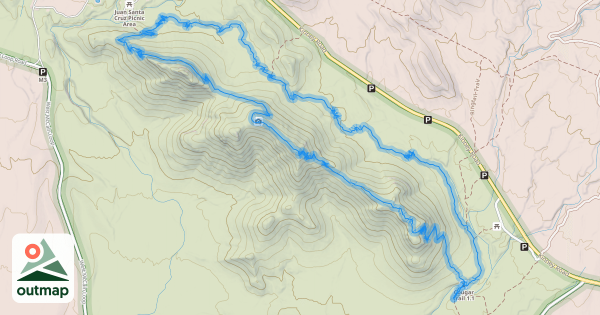 Map of Brown Mountain Trail