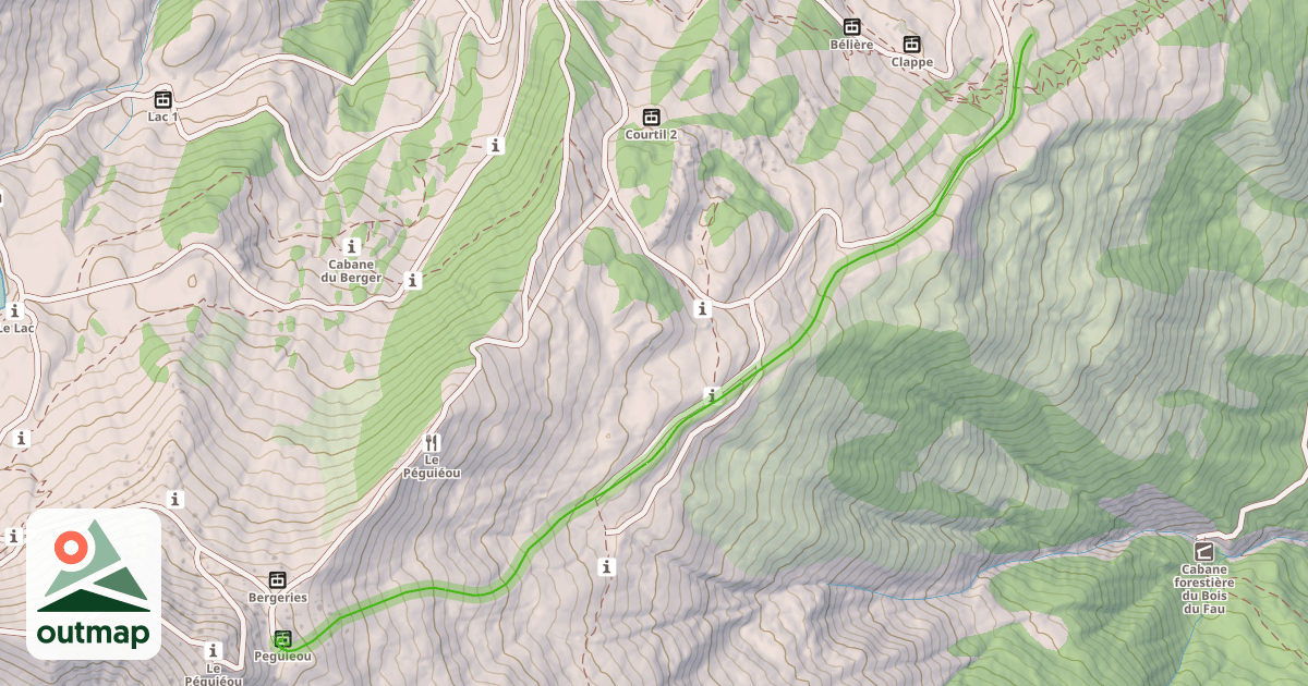 Map of Peguieou