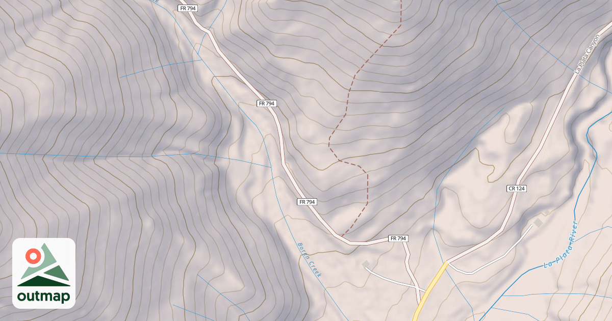 Map of Boren Creek Ohv Trail