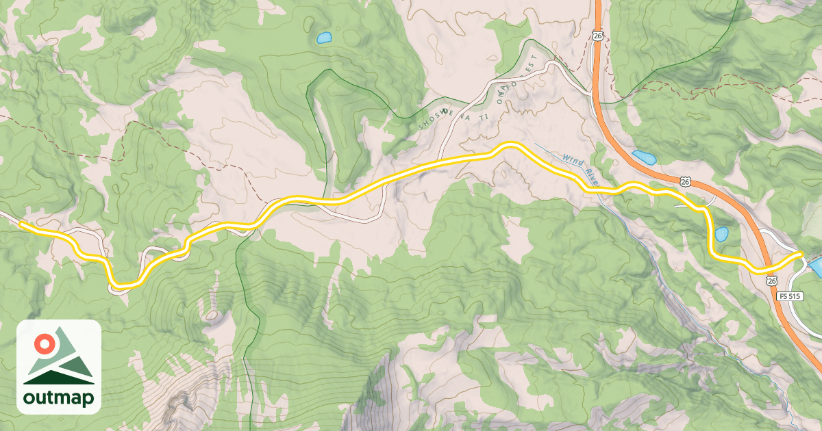 Map of Brooks Lake Snowmobile Trail