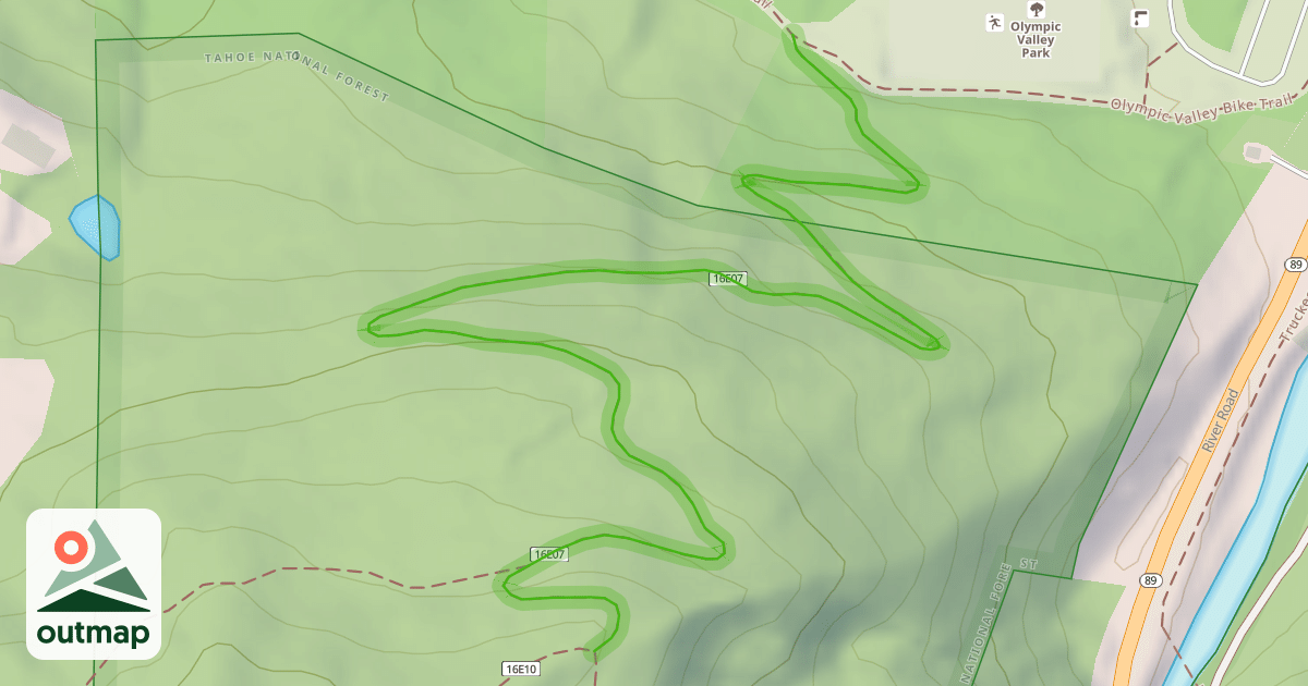 Map of Olympic Valley-Western States Connector