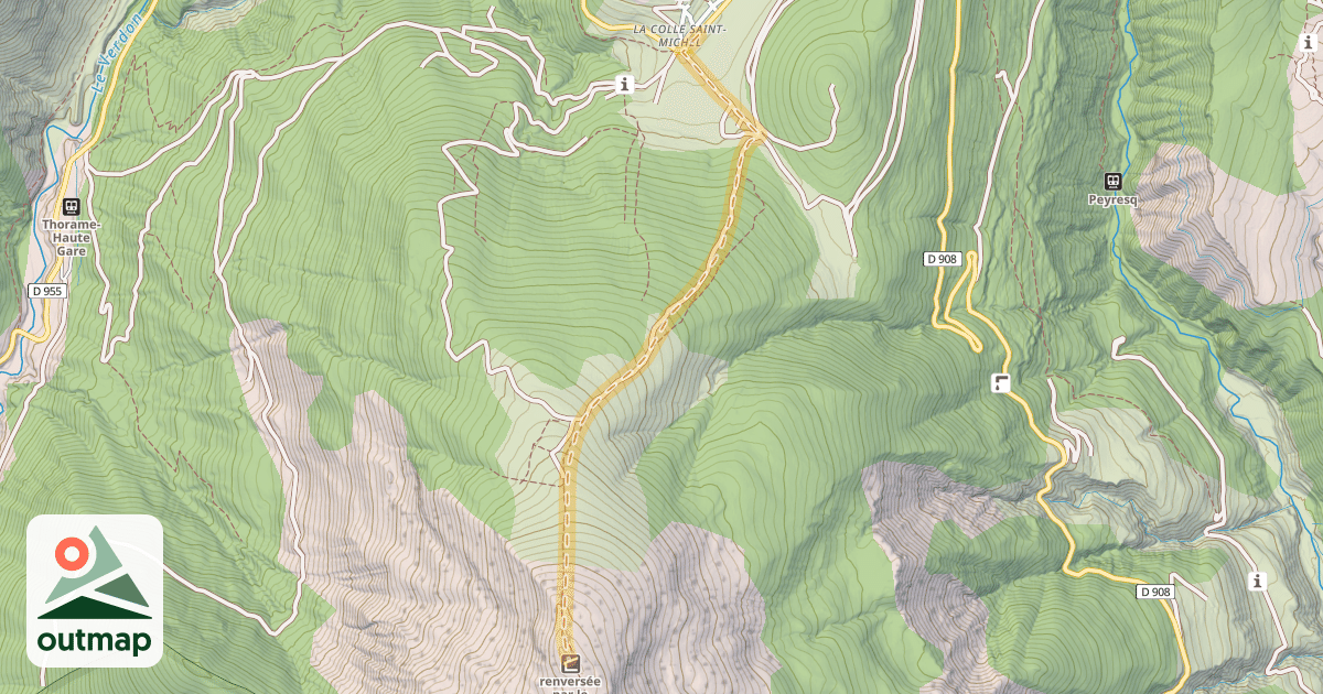 Map of Puy de Rent — La Colle Saint-Michel