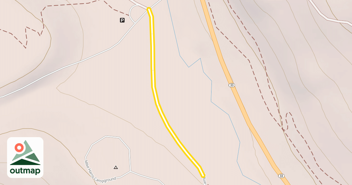 Map of Mike Harris Campground