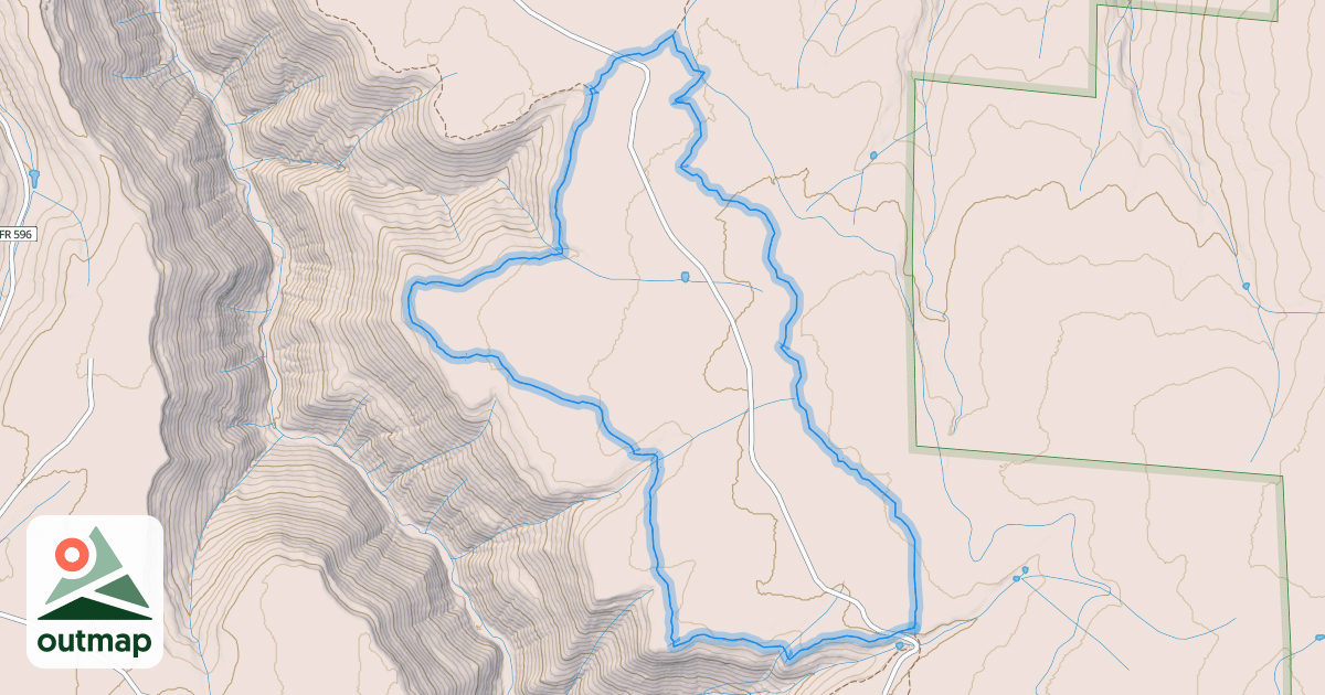 Map of Naturita Rim Loop