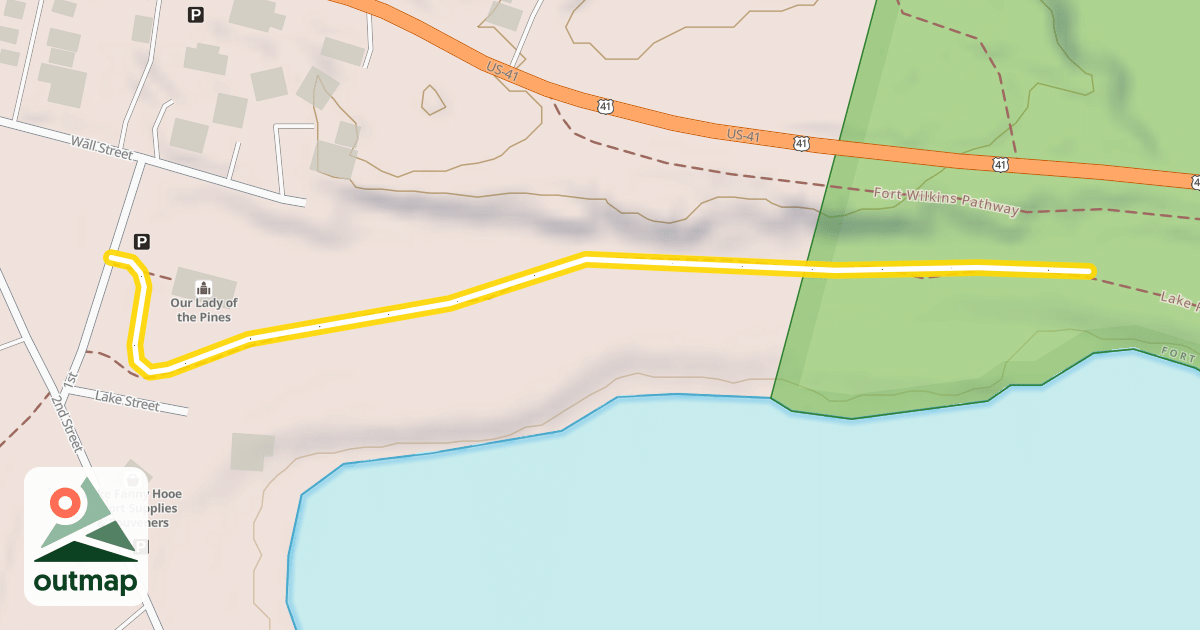 Map of Fort Wilkins Loop Access