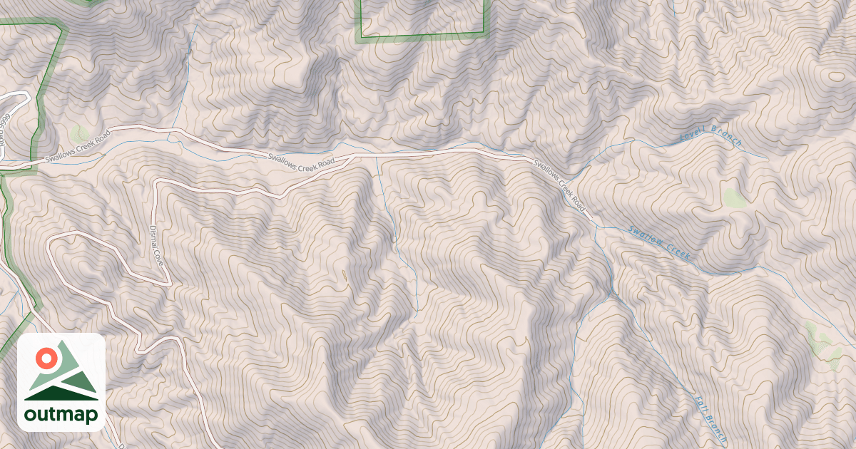 Map of SWALLOWS CREEK