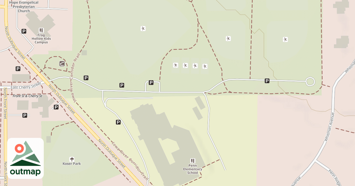 Map of Iowa River Corridor Trail