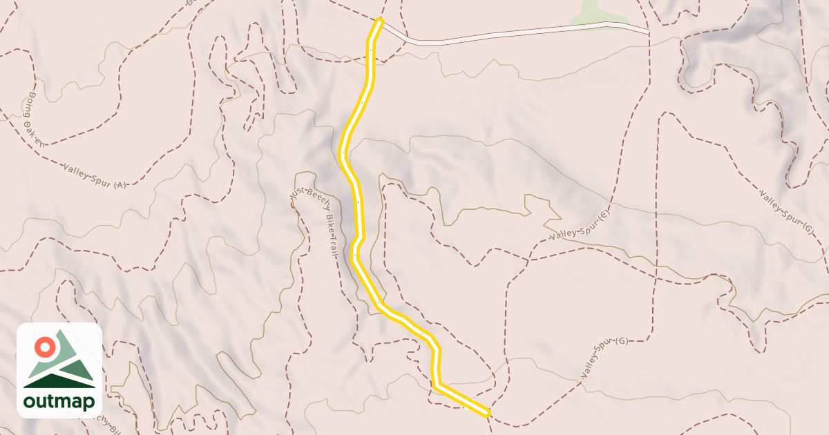 Map of Valley Spur Bike Loops 1 & 4 (D)