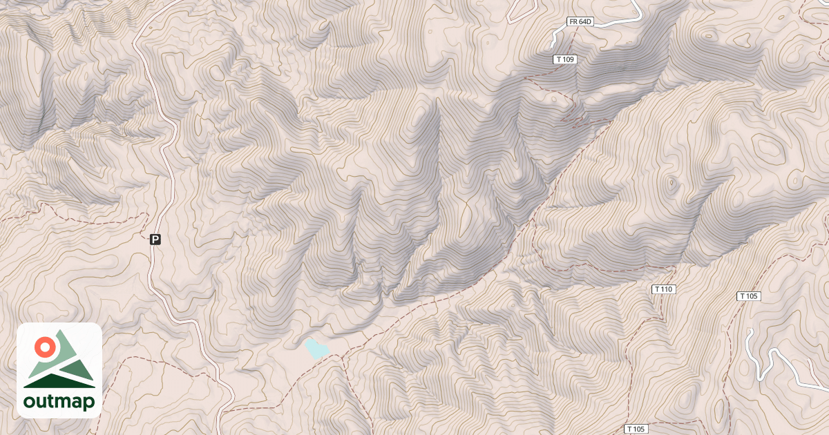 Map of Alamo Peak