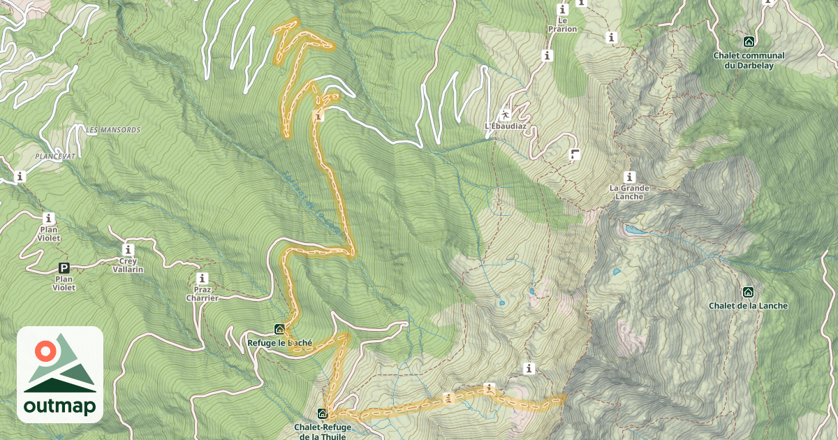 Map of Col de Charvan — Le Chëney