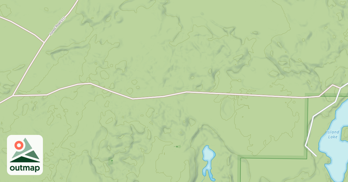 Map of ISLAND LAKE ROAD