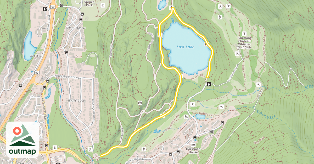Map of Lost Lake Trail
