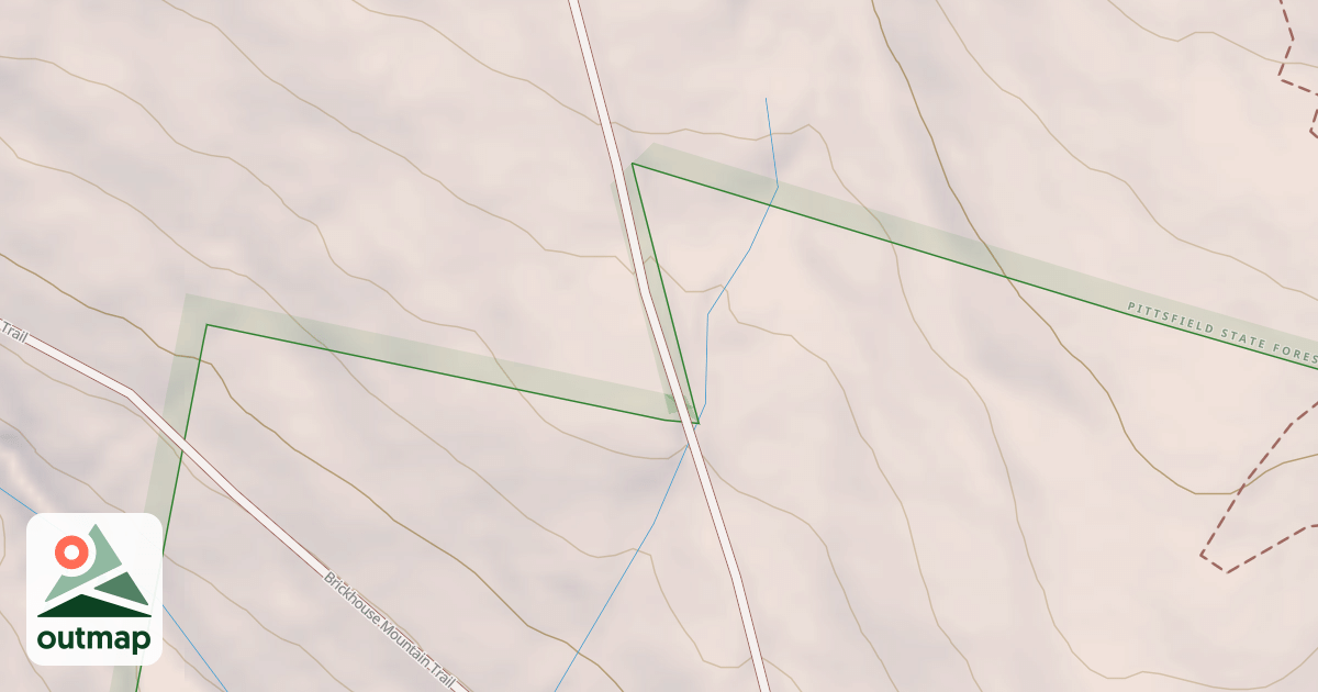 Map of Brickhouse Mountain Road