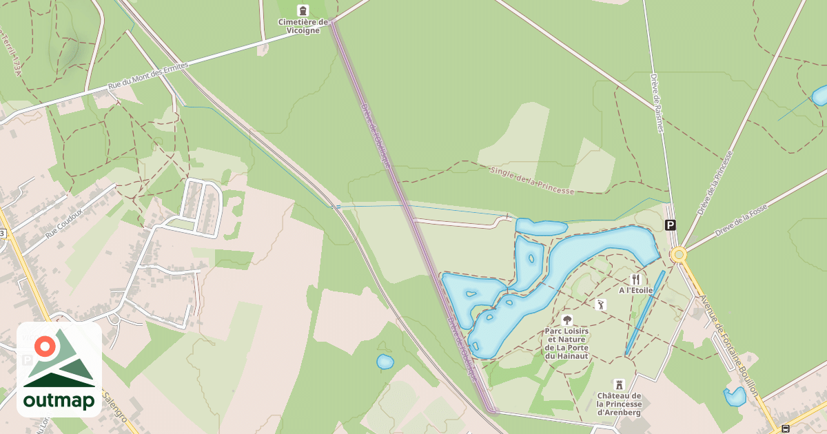 Map of Drève de l'Obélisque