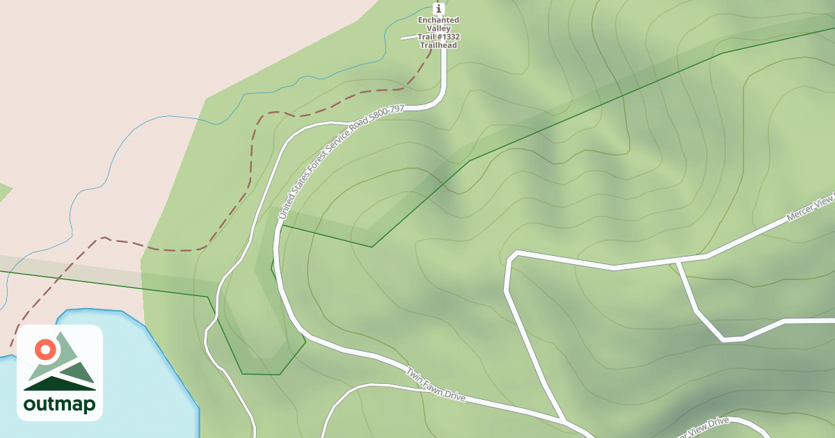 Map of ENCHANTED VALLEY ROAD