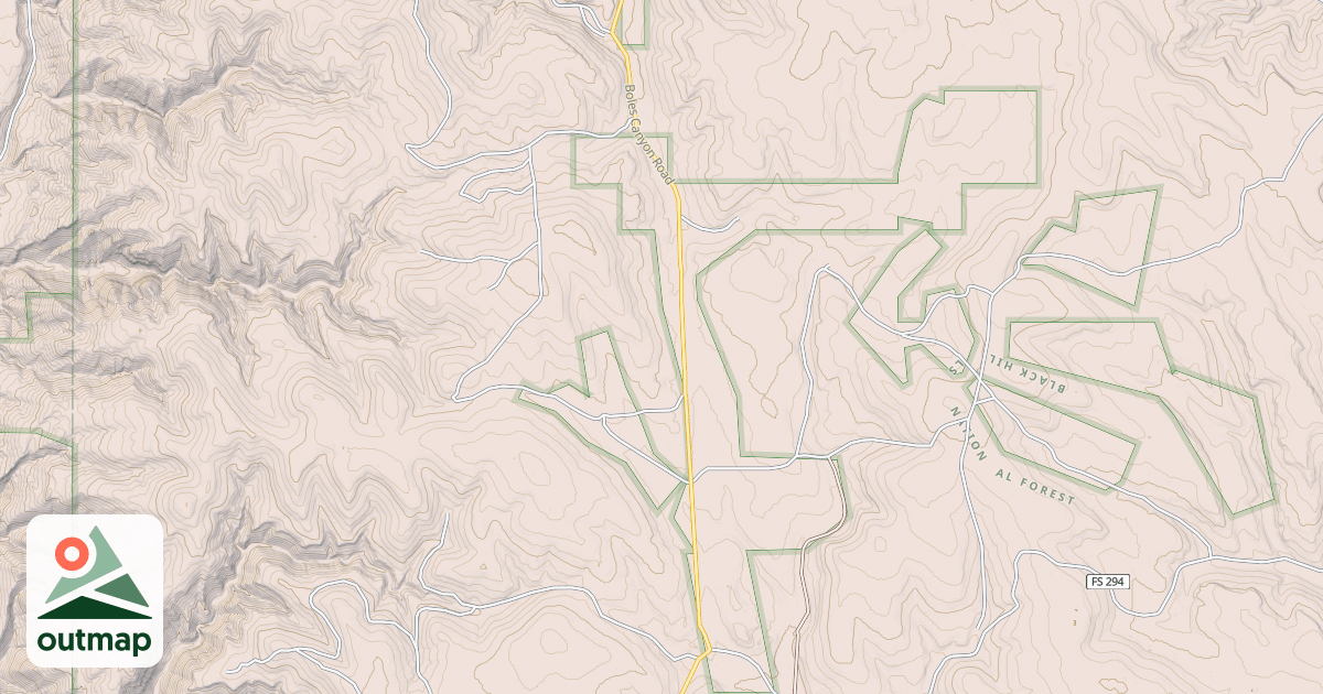 Map of BOLES CANYON