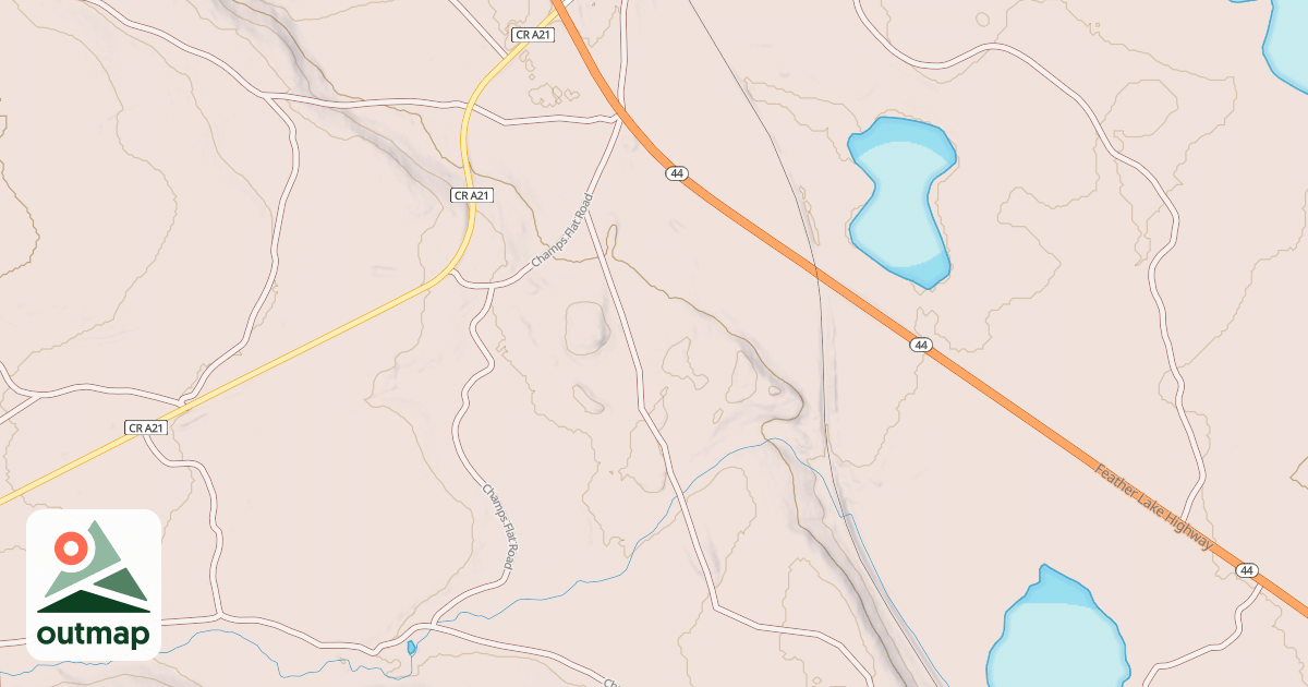 Map of COOPER SWAMP CUTOFF