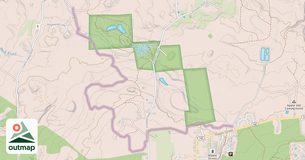 Map of Snowmobile Trail NH 104