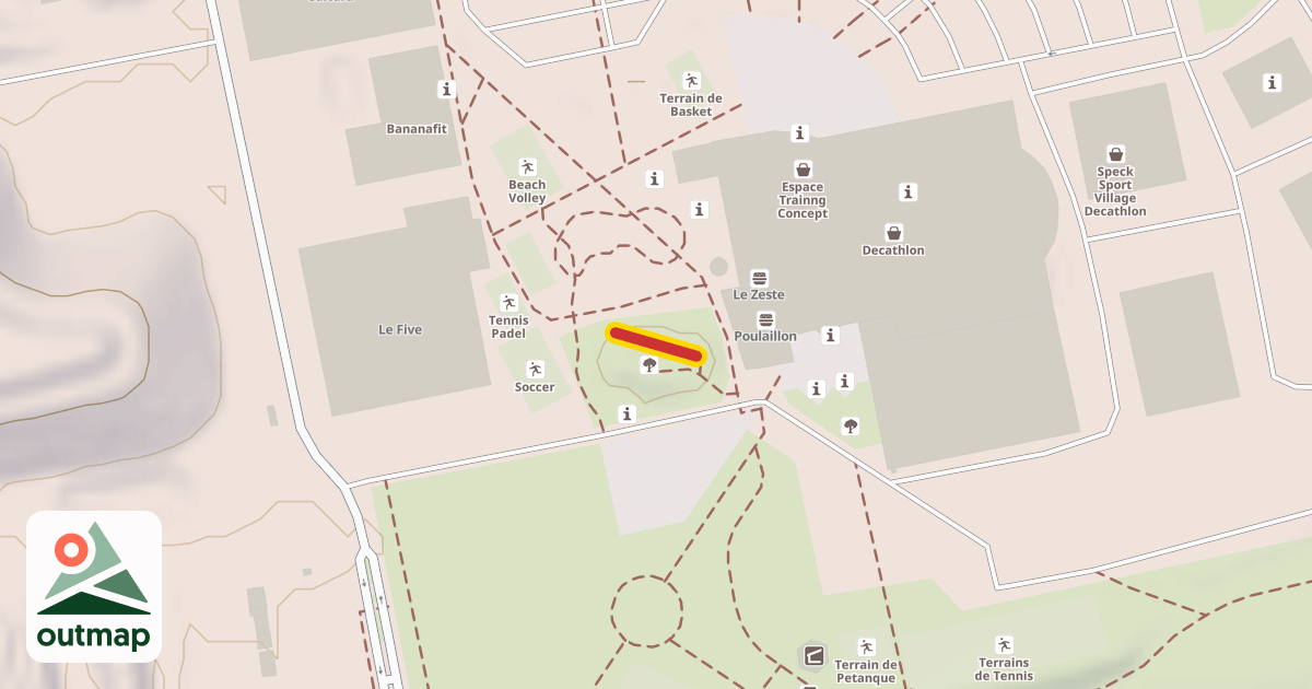 Map of Tyrolienne de Jeux