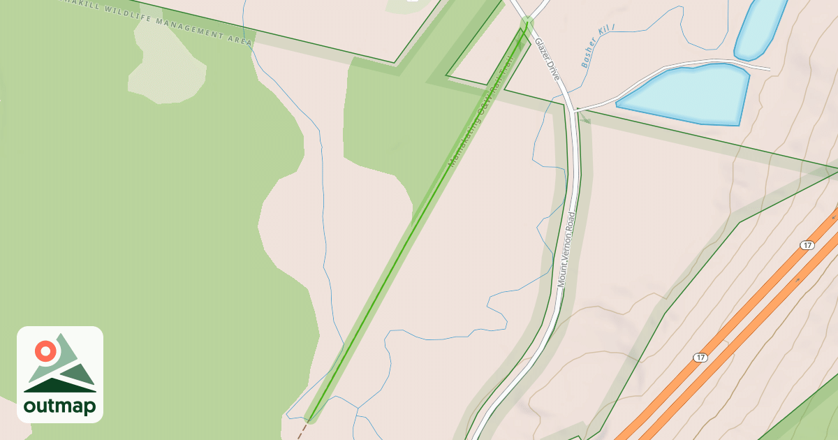 Map of Mamakating O&W Rail Trail