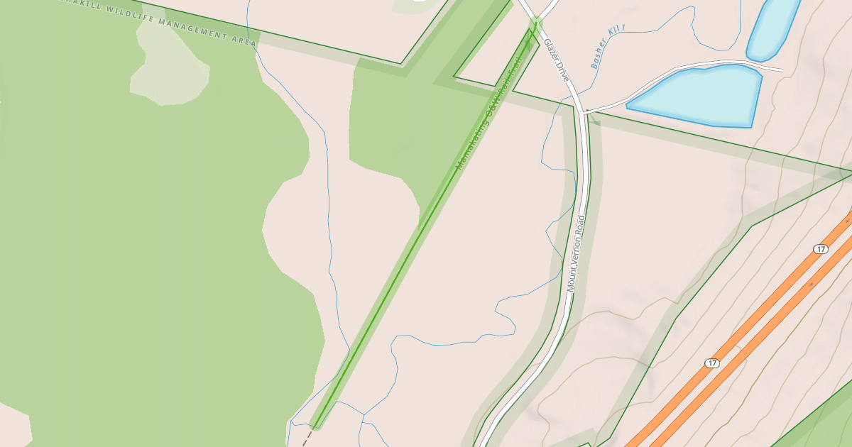 Map preview of Mamakating O&W Rail Trail