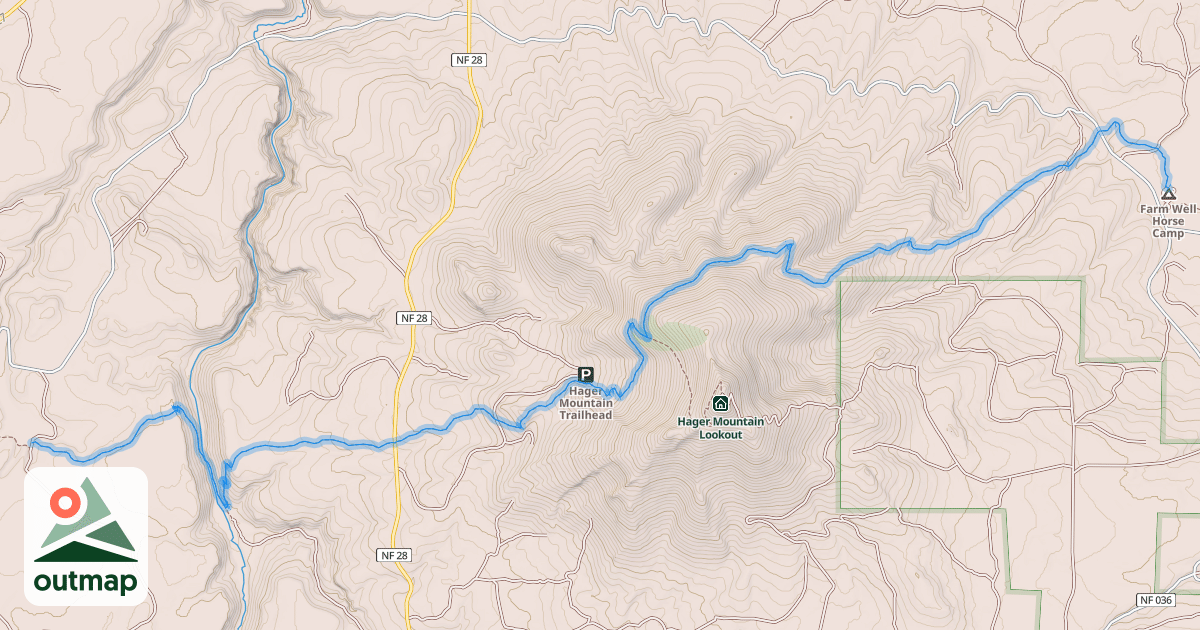 Map of Fremont National Recreation Trail