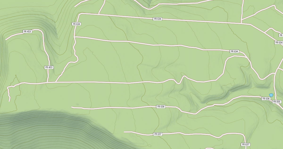 Map preview of USFS National Forest System Roads {AF84A7B0-273E-4A1F-B95E-9CBBA427DC25}
