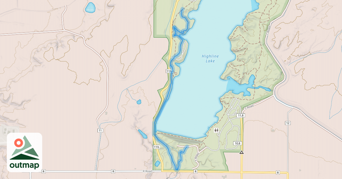 Map of Highline Lake Trail