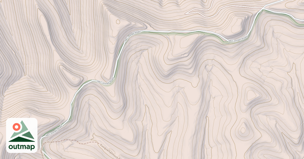 Map of Susquehannock State Forest Snowmobile Trails